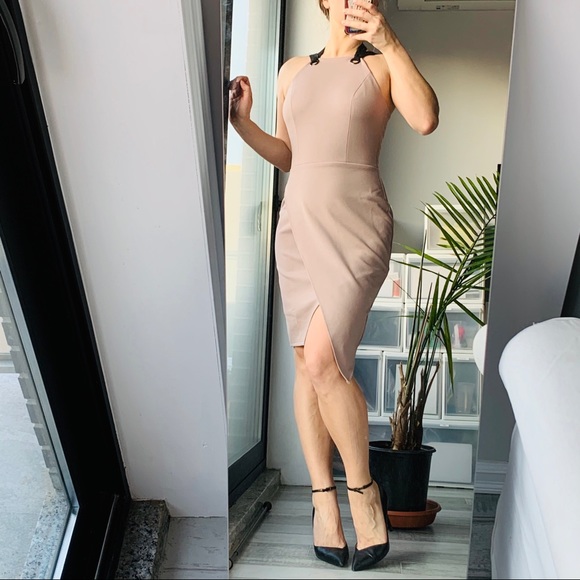 Adelyn Rae Dress Blush Pink Strapped Midi Dress - Picture 6 of 12